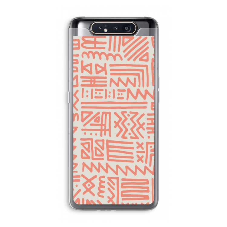 CaseCompany Marrakech Pink: Samsung Galaxy A80 Transparant Hoesje