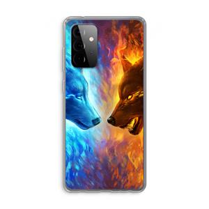 CaseCompany Fire & Ice: Samsung Galaxy A72 Transparant Hoesje
