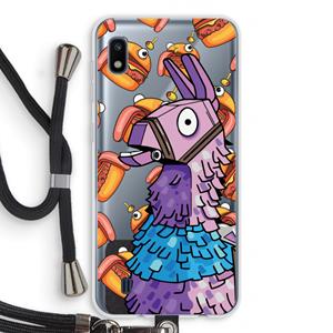 CaseCompany Loot Burger: Samsung Galaxy A10 Transparant Hoesje met koord