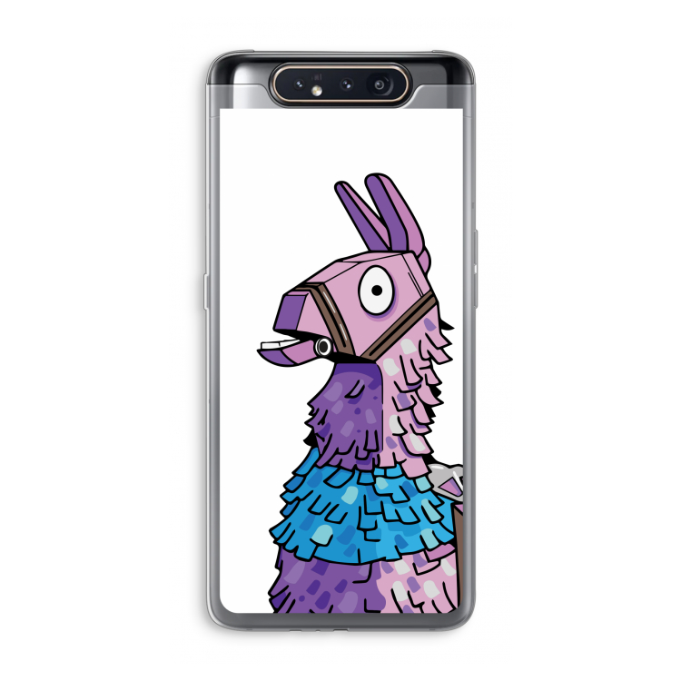 CaseCompany Lama: Samsung Galaxy A80 Transparant Hoesje