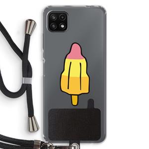CaseCompany Raketijsje: Samsung Galaxy A22 5G Transparant Hoesje met koord