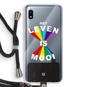 CaseCompany Het Leven Is Mooi: Samsung Galaxy A10 Transparant Hoesje met koord