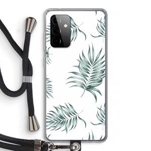 CaseCompany Simple leaves: Samsung Galaxy A72 5G Transparant Hoesje met koord