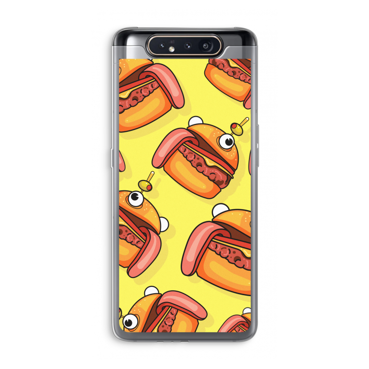 CaseCompany Hamburger: Samsung Galaxy A80 Transparant Hoesje
