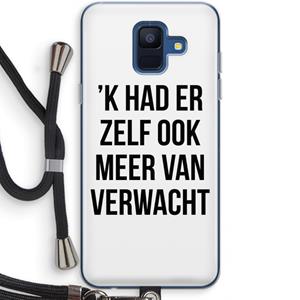CaseCompany Meer verwacht: Samsung Galaxy A6 (2018) Transparant Hoesje met koord