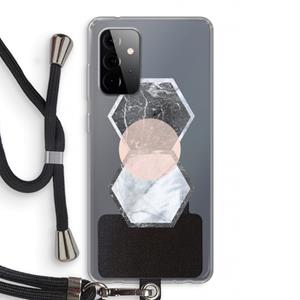 CaseCompany Creatieve toets: Samsung Galaxy A72 5G Transparant Hoesje met koord
