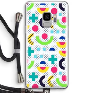 CaseCompany 8-bit N°1: Samsung Galaxy S9 Transparant Hoesje met koord