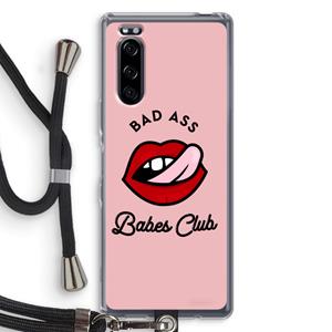 CaseCompany Badass Babes Club: Sony Xperia 5 Transparant Hoesje met koord