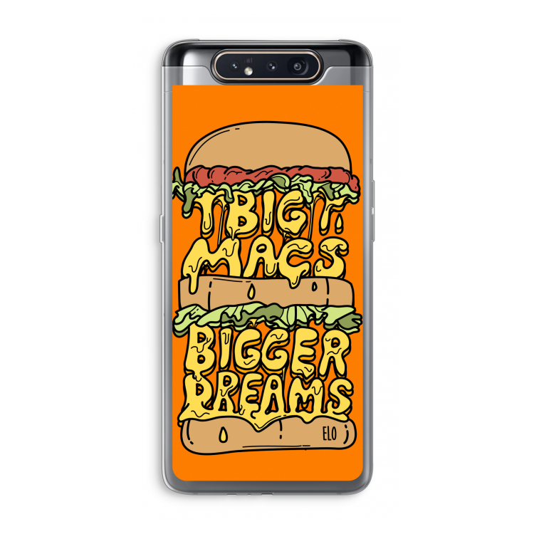 CaseCompany Big Macs Bigger Dreams: Samsung Galaxy A80 Transparant Hoesje