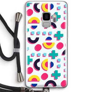 CaseCompany 8-bit N°2: Samsung Galaxy S9 Transparant Hoesje met koord