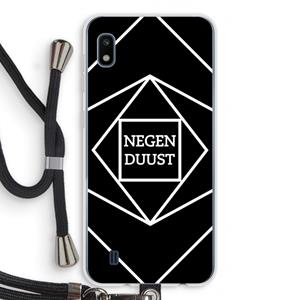 CaseCompany Negenduust geometrisch: Samsung Galaxy A10 Transparant Hoesje met koord
