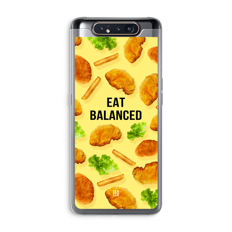 CaseCompany Eat Balanced: Samsung Galaxy A80 Transparant Hoesje