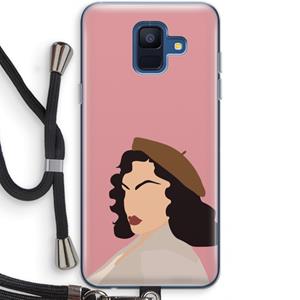 CaseCompany Confidence: Samsung Galaxy A6 (2018) Transparant Hoesje met koord
