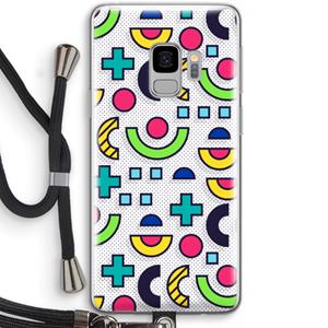 CaseCompany 8-bit N°6: Samsung Galaxy S9 Transparant Hoesje met koord