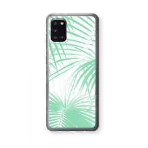 CaseCompany Palmbladeren: Samsung Galaxy A31 Transparant Hoesje