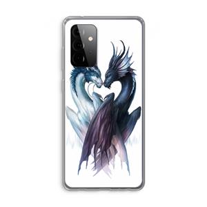 CaseCompany Yin Yang Dragons: Samsung Galaxy A72 Transparant Hoesje