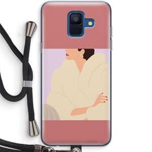 CaseCompany Cosy: Samsung Galaxy A6 (2018) Transparant Hoesje met koord