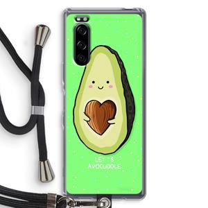 CaseCompany Avocuddle: Sony Xperia 5 Transparant Hoesje met koord