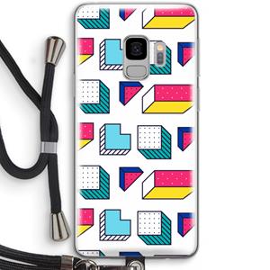 CaseCompany 8-bit N°7: Samsung Galaxy S9 Transparant Hoesje met koord
