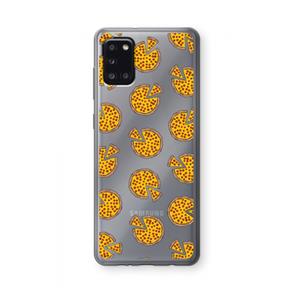 CaseCompany You Had Me At Pizza: Samsung Galaxy A31 Transparant Hoesje