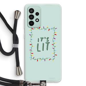 CaseCompany It's Lit: Samsung Galaxy A52s 5G Transparant Hoesje met koord