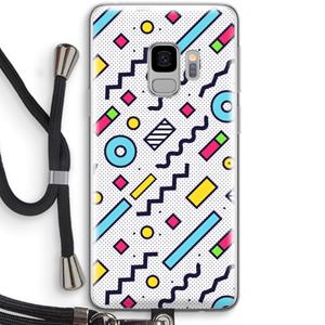 CaseCompany 8-bit N°8: Samsung Galaxy S9 Transparant Hoesje met koord