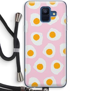 CaseCompany Dancing eggs: Samsung Galaxy A6 (2018) Transparant Hoesje met koord