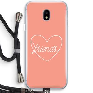 CaseCompany Friends heart: Samsung Galaxy J3 (2017) Transparant Hoesje met koord