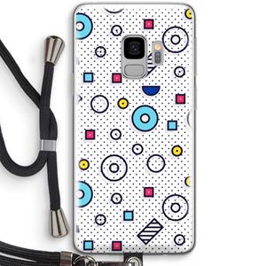 CaseCompany 8-bit N°9: Samsung Galaxy S9 Transparant Hoesje met koord