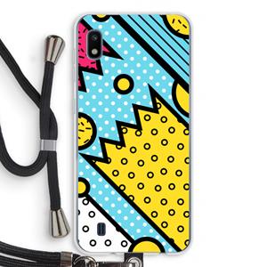 CaseCompany Pop Art #1: Samsung Galaxy A10 Transparant Hoesje met koord