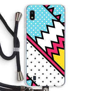 CaseCompany Pop Art #2: Samsung Galaxy A10 Transparant Hoesje met koord
