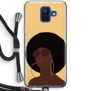 CaseCompany Golden hour: Samsung Galaxy A6 (2018) Transparant Hoesje met koord