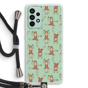CaseCompany Gymboys: Samsung Galaxy A52s 5G Transparant Hoesje met koord