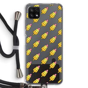 CaseCompany Waterijsjes: Samsung Galaxy A22 5G Transparant Hoesje met koord