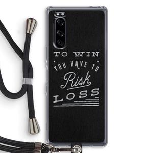 CaseCompany Risk loss: Sony Xperia 5 Transparant Hoesje met koord