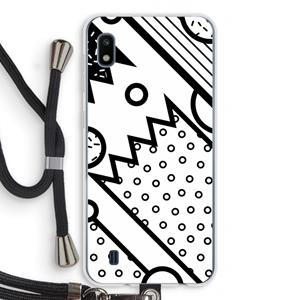 CaseCompany Pop Art #4: Samsung Galaxy A10 Transparant Hoesje met koord