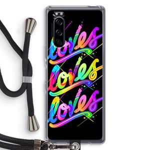 CaseCompany Loves: Sony Xperia 5 Transparant Hoesje met koord