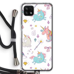 CaseCompany Fantasiewereld: Samsung Galaxy A22 5G Transparant Hoesje met koord