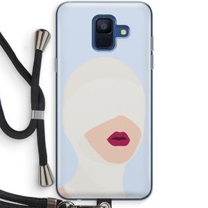 CaseCompany Incognito: Samsung Galaxy A6 (2018) Transparant Hoesje met koord