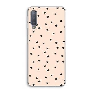 CaseCompany Kleine kattenkopjes: Samsung Galaxy A7 (2018) Transparant Hoesje