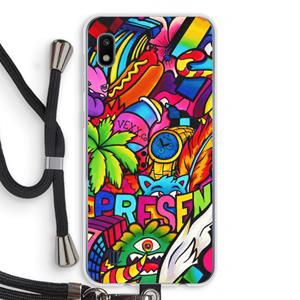 CaseCompany Represent: Samsung Galaxy A10 Transparant Hoesje met koord