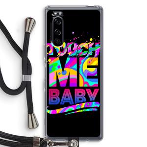 CaseCompany Touch Me: Sony Xperia 5 Transparant Hoesje met koord