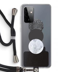 CaseCompany Marmeren cirkels: Samsung Galaxy A72 5G Transparant Hoesje met koord