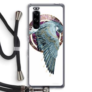 CaseCompany Golden Falcon: Sony Xperia 5 Transparant Hoesje met koord