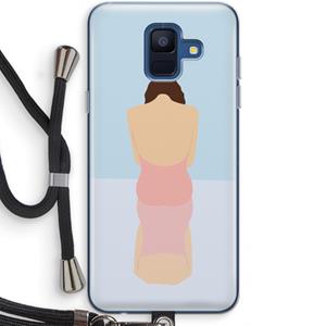 CaseCompany Mirror: Samsung Galaxy A6 (2018) Transparant Hoesje met koord