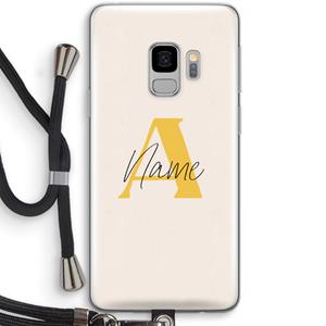 CaseCompany Amber Script: Samsung Galaxy S9 Transparant Hoesje met koord
