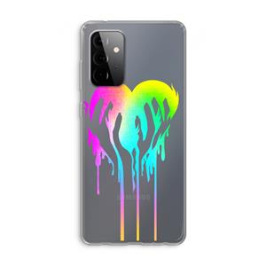 CaseCompany Hold My Heart: Samsung Galaxy A72 Transparant Hoesje