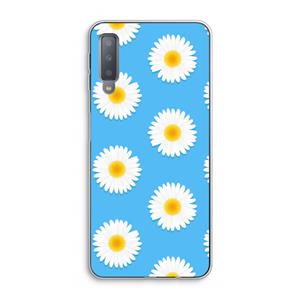 CaseCompany Margrietjes: Samsung Galaxy A7 (2018) Transparant Hoesje