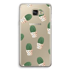 CaseCompany Cactusprint roze: Samsung Galaxy A5 (2016) Transparant Hoesje