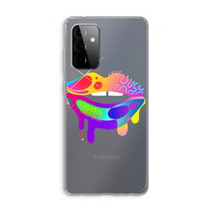 CaseCompany Lip Palette: Samsung Galaxy A72 Transparant Hoesje